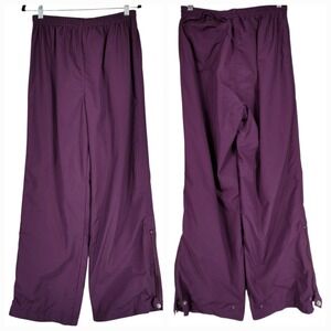 Helly Hansen Nylon Pant L Women Purple Windbreaker Hiking Gorpcore Outdoor Track